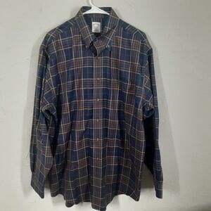 Brooks Brothers Adult Mens L Long Sleeve Button Up Shirt Non Iron Cotton